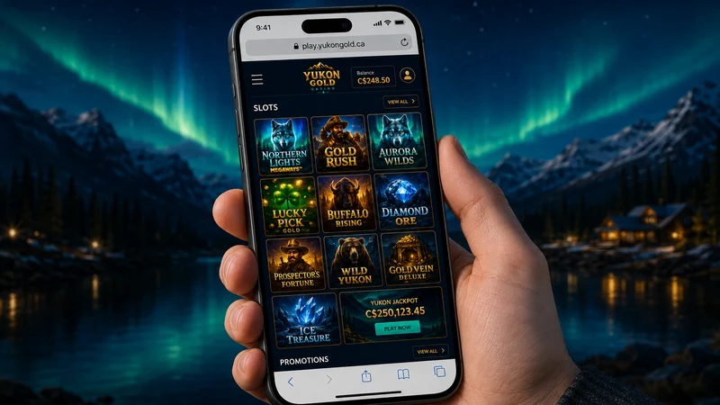 Yukon Gold Casino instant-play games running in a mobile browser
